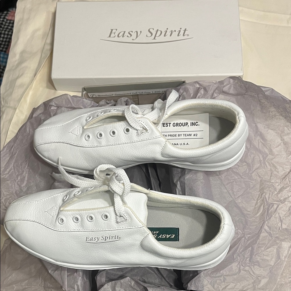 Easy Spirit Classic White Lace-Up Shoes AP1 547023 8 1/2C